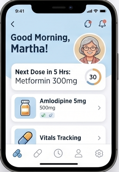 Nurse Mary mobile dashboard preview